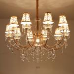 Gold Metal pendant lights with crystals for indoor home lighting fixtures (WH-MI
