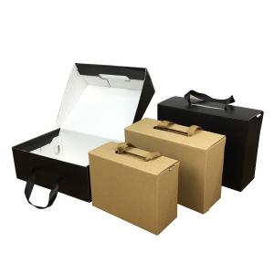 Best CMYK Black Corrugated Paper Packaging Box For Shoe Gift OEM/ODM wholesale