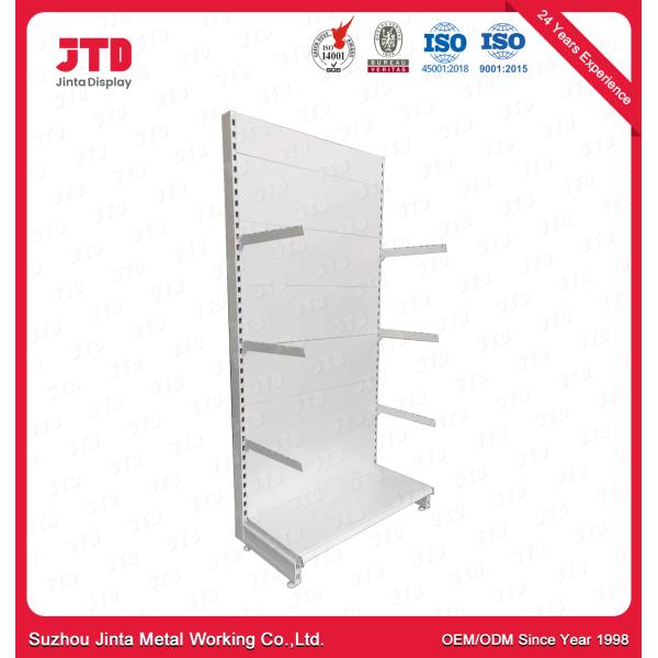 OEM Single Sided Gondola Shelving Indoor 3 Layer Metal Rack
