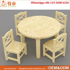 China Guangdong COWBOY preschool classroom furniture children wooden round classroom tables for sale on sale