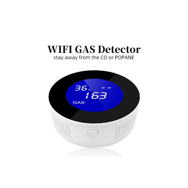 Wifi Combustible Gas Detector LCD Thermostat Disply Tuya App Control Gas Sensor