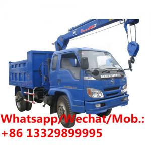 Foton 5ton dump truck with crane Tipper truck mounted 2t crane for sale! Best price forland dump tipper truck with crane