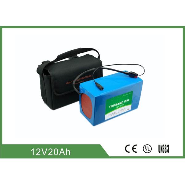 12V 20Ah Light weight Solar Light Batteries , Lithium Battery Pack 2 Years Warranty
