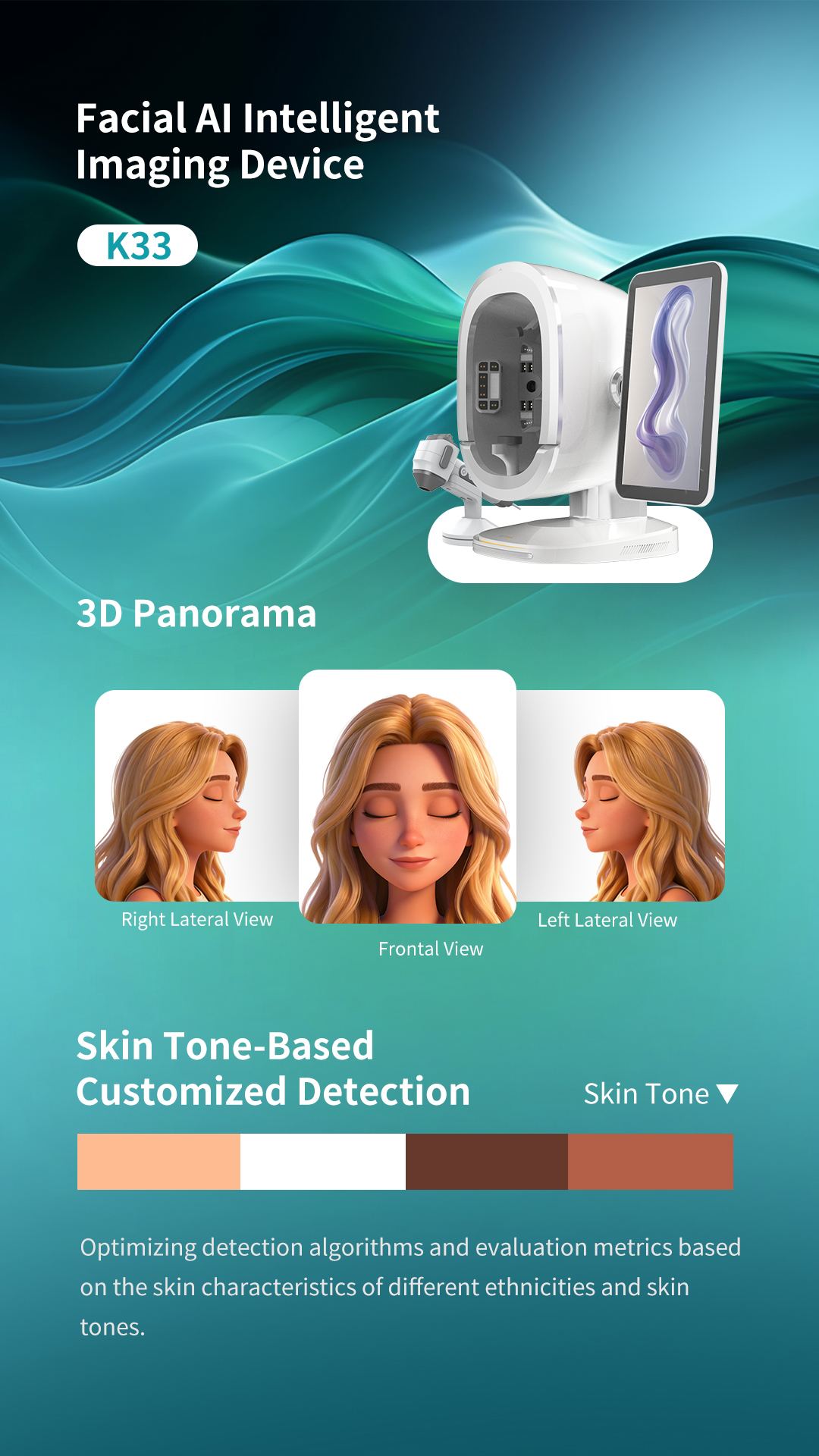 High Speed Test Skin Detection 5 Major Symptoms Test Face Analysis Machine