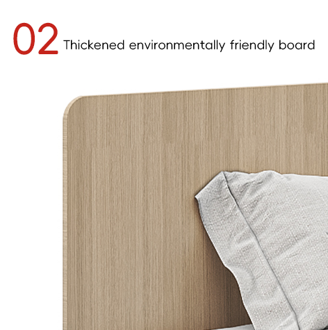 Support customization Comfortable Modern Minimalist Wood Bed Metal Frame without Mattress for Dormitory School Apartment or Hotel