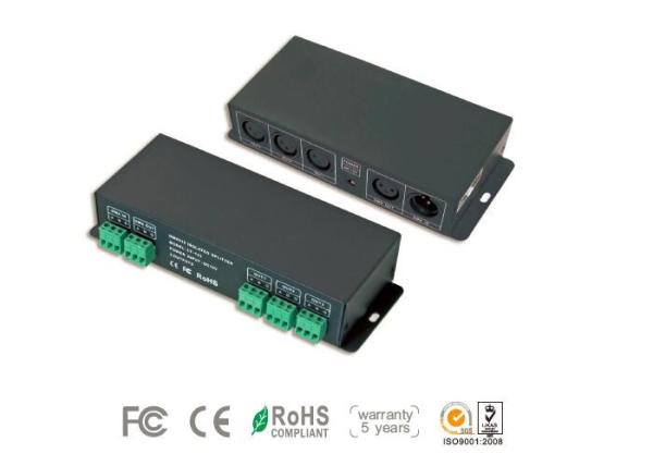 Cheap LED DMX Signal Amplifier Controller with 3 Channels Distributed Output for sale