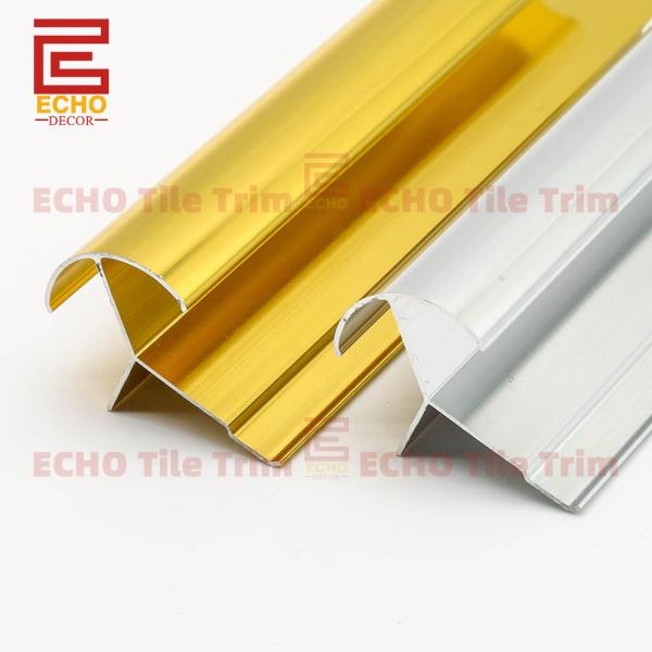 Aluminum Tile Trim 10mm Half Round Corner Tile Transition Strip