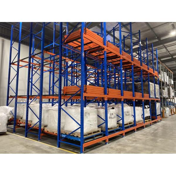 Q235B Or Q355B Steel Push Back Warehouse Racking High Density Pallet Racking 2–6 Pallets