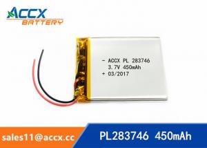 Best 3.7v lithium polymer battery with 450mAh 283746pl li-ion rechargeable battery OEM manufacturer wholesale