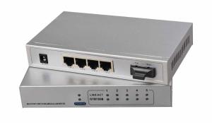 10 / 100 / 1000Base-Tx Ethernet Fiber Optic Switch 4 Port With 1550nm