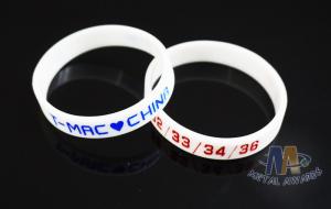China Multi Colored Custom Plastic Bracelets Embossed Silicone Wristbands For Events on sale