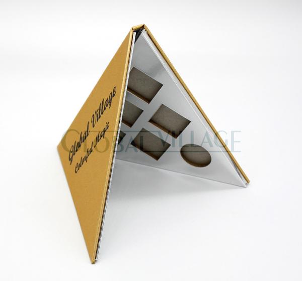 Empty Triangle Eyeshadow Palette C2S Paper Customized Color For Makeup