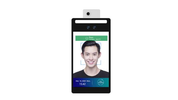 Cheap RGB Infrared 1.0m AI Face Recognition Temperature Measurement Terminal for sale