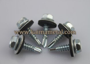Carbon steel (C1022) hex washer self drilling screws