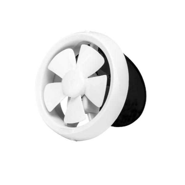 White Plastic Bathroom Wall Mounted Centrifugal Fan in Round Shape for Ventilation