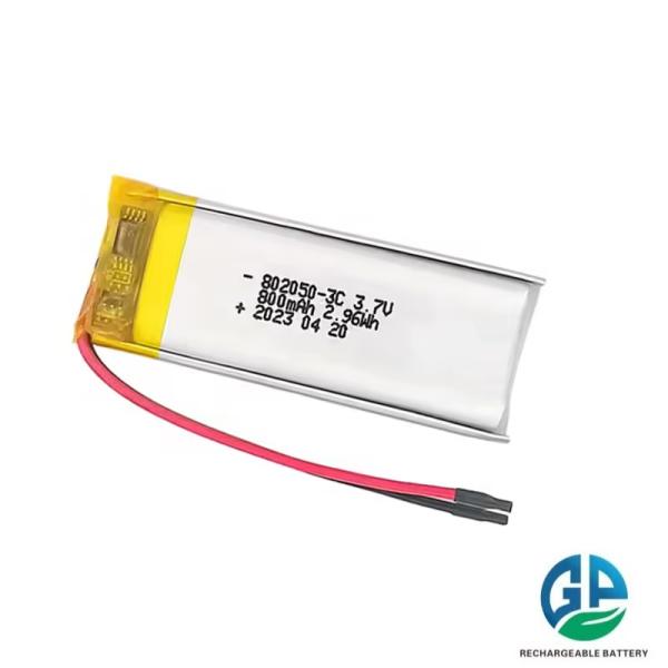 Lithium Polymer Battery Pack High Quality Rechargeable Battery 802050 800mah 3.7V Lithium Polymer Lipo Battery