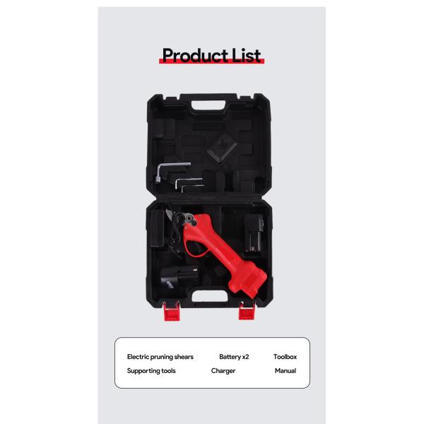 2.5CM Battery Orchard Pruner Cordless Pruner with Cheap Price 16.8V 2.5Ah