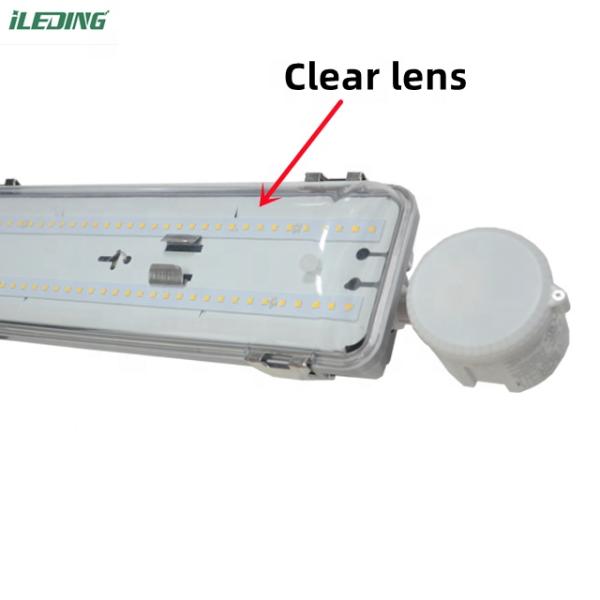 65W Led Workshop Light With Motion Sensor PC frosted Cover Tri-proof Vapor Tight Light