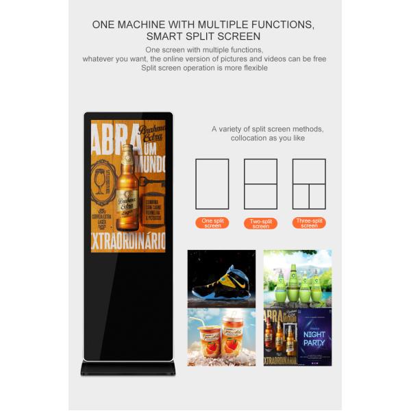 43 "48" 55 "65" Vertical Free Standing Digital Signage Indoor
