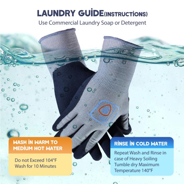 FL-L4001 Non Slip Safety Working Gloves 10 Inch Latex Coated Work Gloves