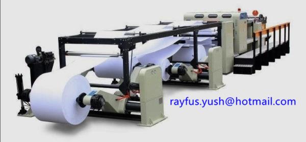 Cheap Automatic High Speed Rotary Paper Sheeter Stacker Four Roll Edge Align Cutting for sale