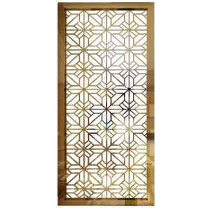 Best Modern luxury stainless steel electroplating gold 8ft screen room divider wholesale