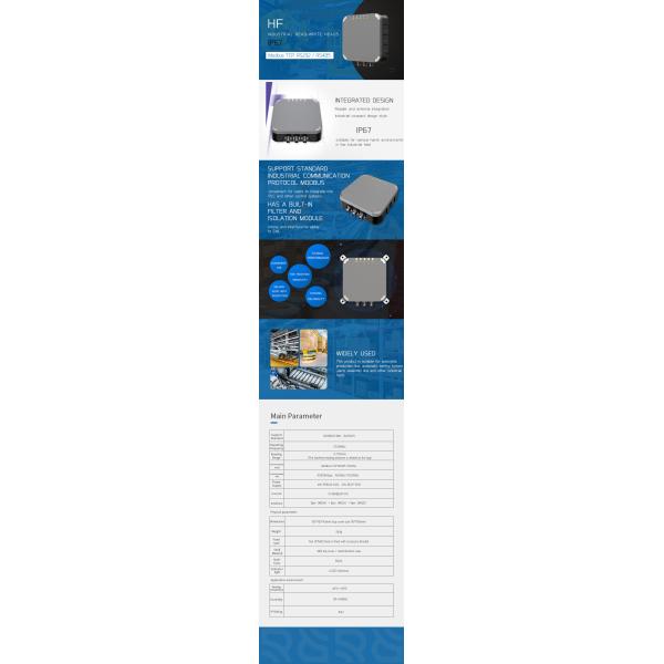 High Performance HF Industrial Reader Component Assembly Line Identification Reader