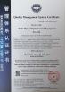 Hefei Huiwo Digital Control Equipment Co., Ltd. Certifications