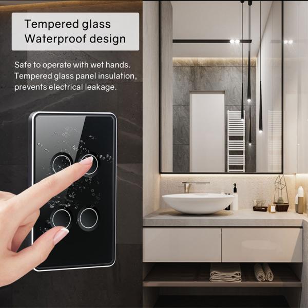 10A 4 Gang Zigbee Switch 120*74mm Smart Home Wall Light Switch