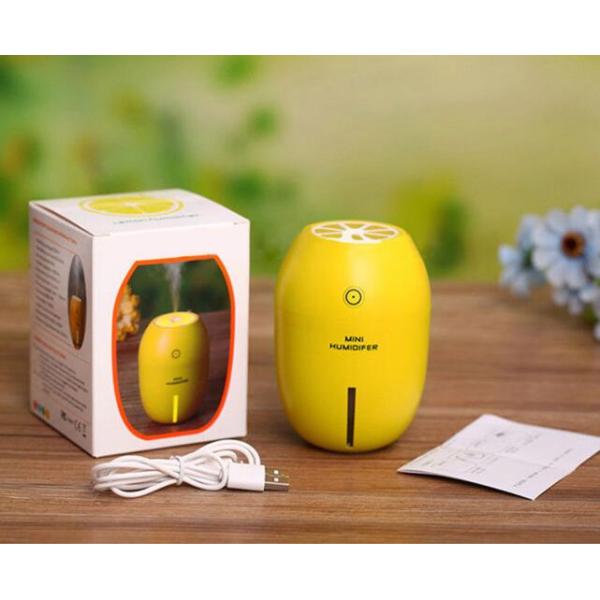 180ml USB Charge 4 Hours Auto Shut-off Car Lemon Mini Air Cool Mist Humidifier