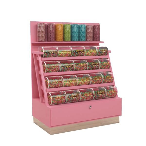 Supermarket Point Of Sales Displays Candy Display Shelving Metal Custom Logo