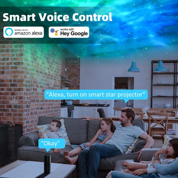 Multi Angle Starry Laser Projector Adjustable Portable Voice Control