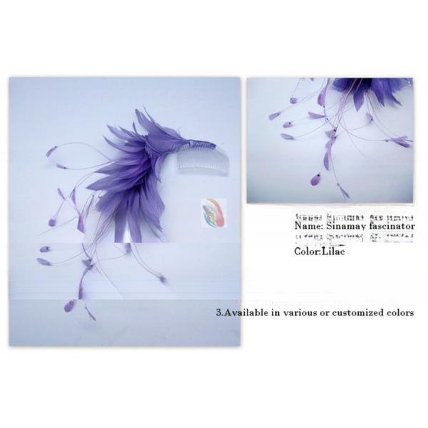 Stripped Goose Flower Feather Headband , Year Occasion Feather Flower Crown