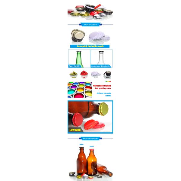 Manufacturer Free Samples 26mm Crown Ring Caps Ring Pull Bottle Cap