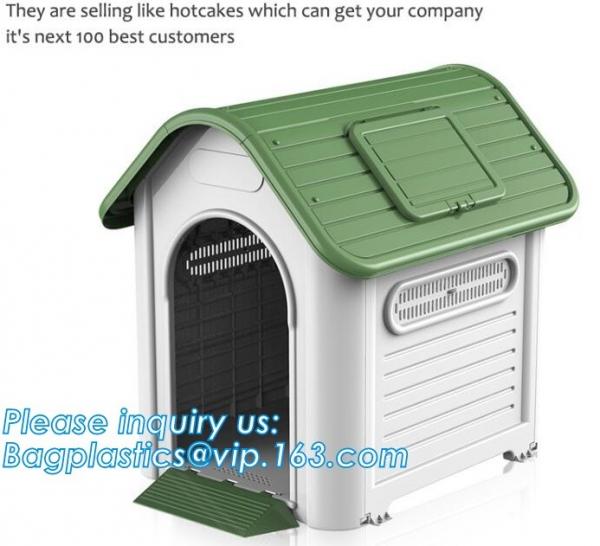Cheap Indoor &outdoor portable waterproof plastic dog house, large pet dog cage box kennel house , Manufacturer wholesale outd for sale
