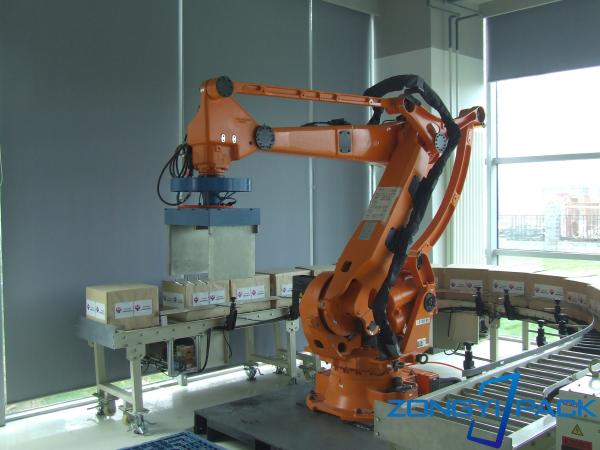 Cheap Lay Cartons Plastic Robot Palletizer Machine Fully Automatic Metal for sale