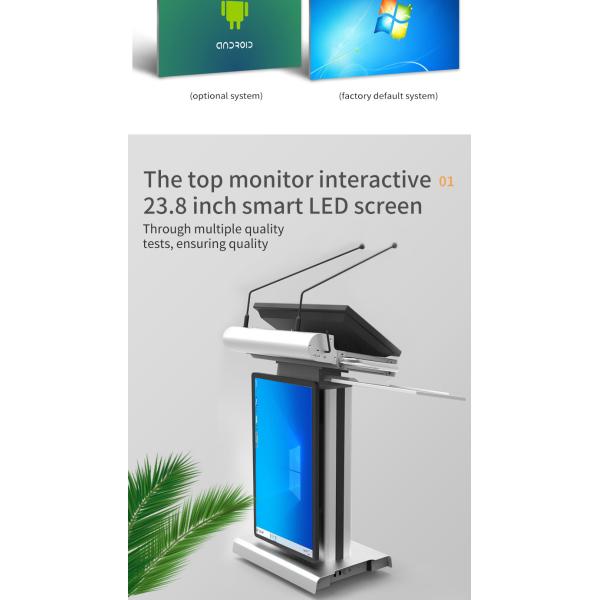 Integrated Multimedia Podium Smart Lectern Foldable With Latest Controller