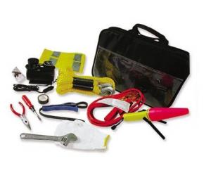 Best 12 pcs auto emergency kit ,with tow rope ,gloves,wrench,air compressor ,pliers wholesale