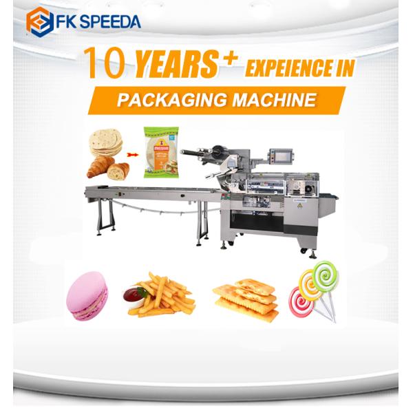 Horizontal Bun and Pastry Pies Packaging Machine with Automatic Pillow Type Design