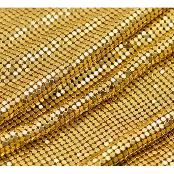 Shimmering Round Woven Metallic Sequin Fabric For Enchanting Wall Art