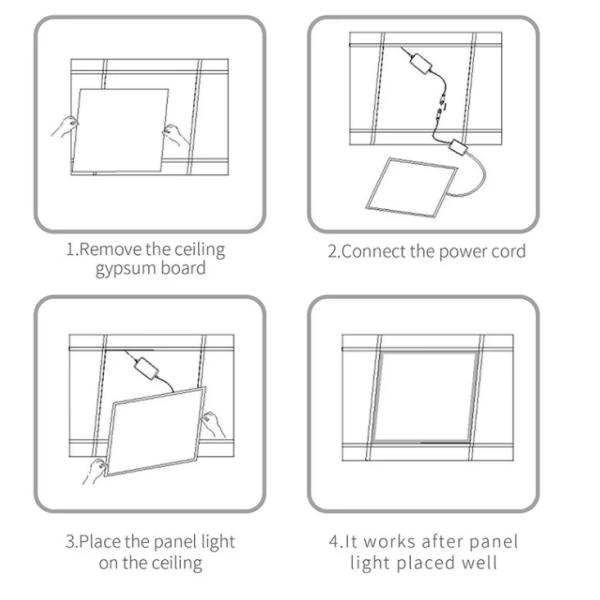Indoor Flat Drop Ceiling Led Light Long Lifespan Good Heat Sink High Lumen