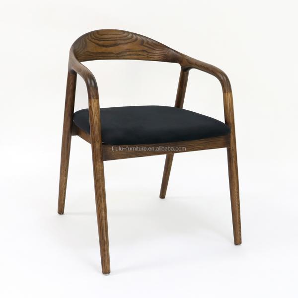 Modern Restaurant Furniture Solid Wooden Dining Chair with Foldable Function and Fabric Upholstery W56*D55.5*H73.5CM