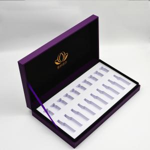 China Outer Makeup Cosmetic Packaging Boxes CCNB Wooden Hinged Kit Skincare Beauty With Ribbon Strap on sale