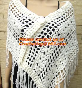 Best Crochet Scarf Women Pashmina Fur Designer Wrap Scarf Handmade Crocheted Multiwearing wholesale