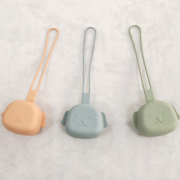 Cheap Puppy Shaped BPA Free Food Grade Silicone Dummy Case Suitable For Dishwasher for sale