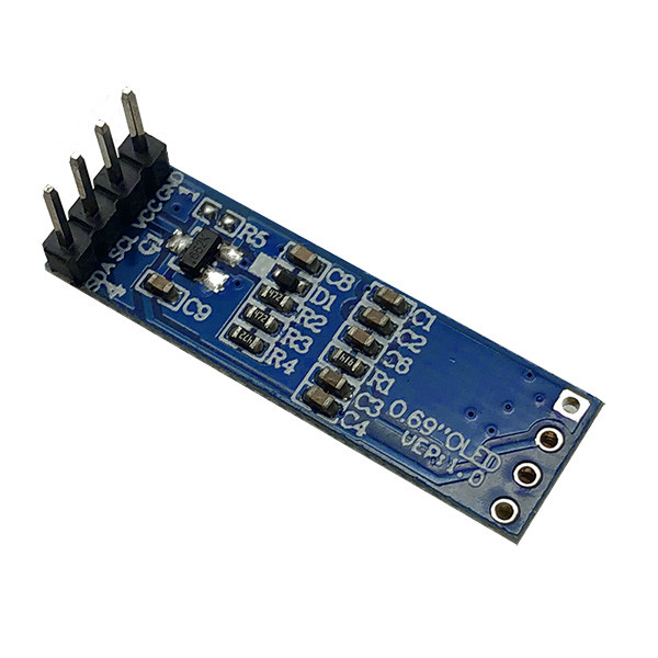 4 Pins 96x16 OLED Display Module 0.69 Inch I2C IIC SSD1306 3V 5V Compatible