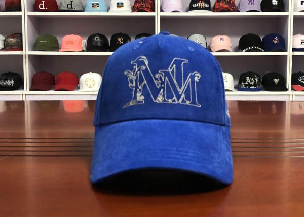 Cheap Hot Sales ACE Unisex 5 panels Blue Silk Print Logo With Flat Embroidery Logo on Left Panels Baseball Cap for sale
