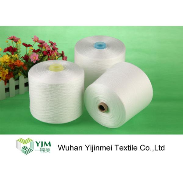 30/2 Raw White Virgin Ring Spun 100 Polyester Yarn Z Twist For Sewing