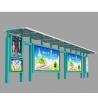 Buy cheap Metal Bus Shelter Stop with Advertising Light Box Billboard from wholesalers