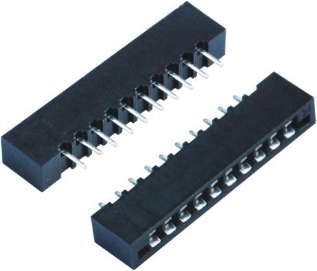 Cheap Round Female Pin Headers 1.27MM Pitch Connector DIP 180 Degree For PCB Insert Plate for sale